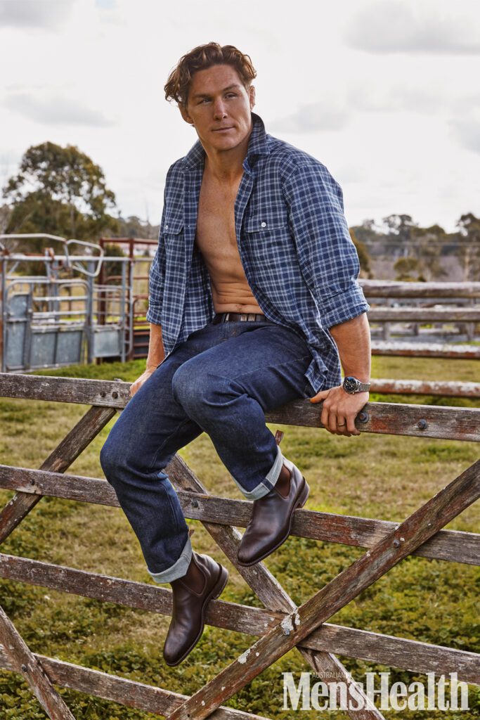 Michael Hooper sitting on fence