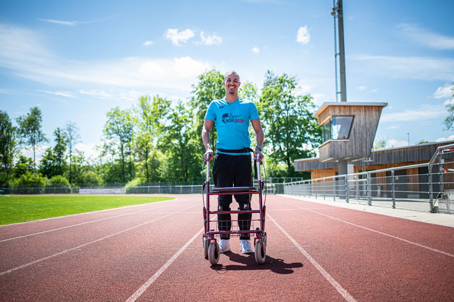 The unrelenting drive of walking quadriplegic David Mzee