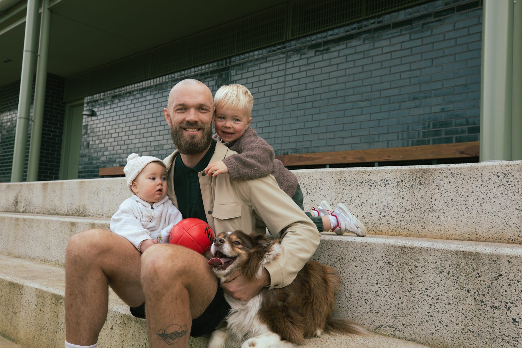 Max Gawn with his kids